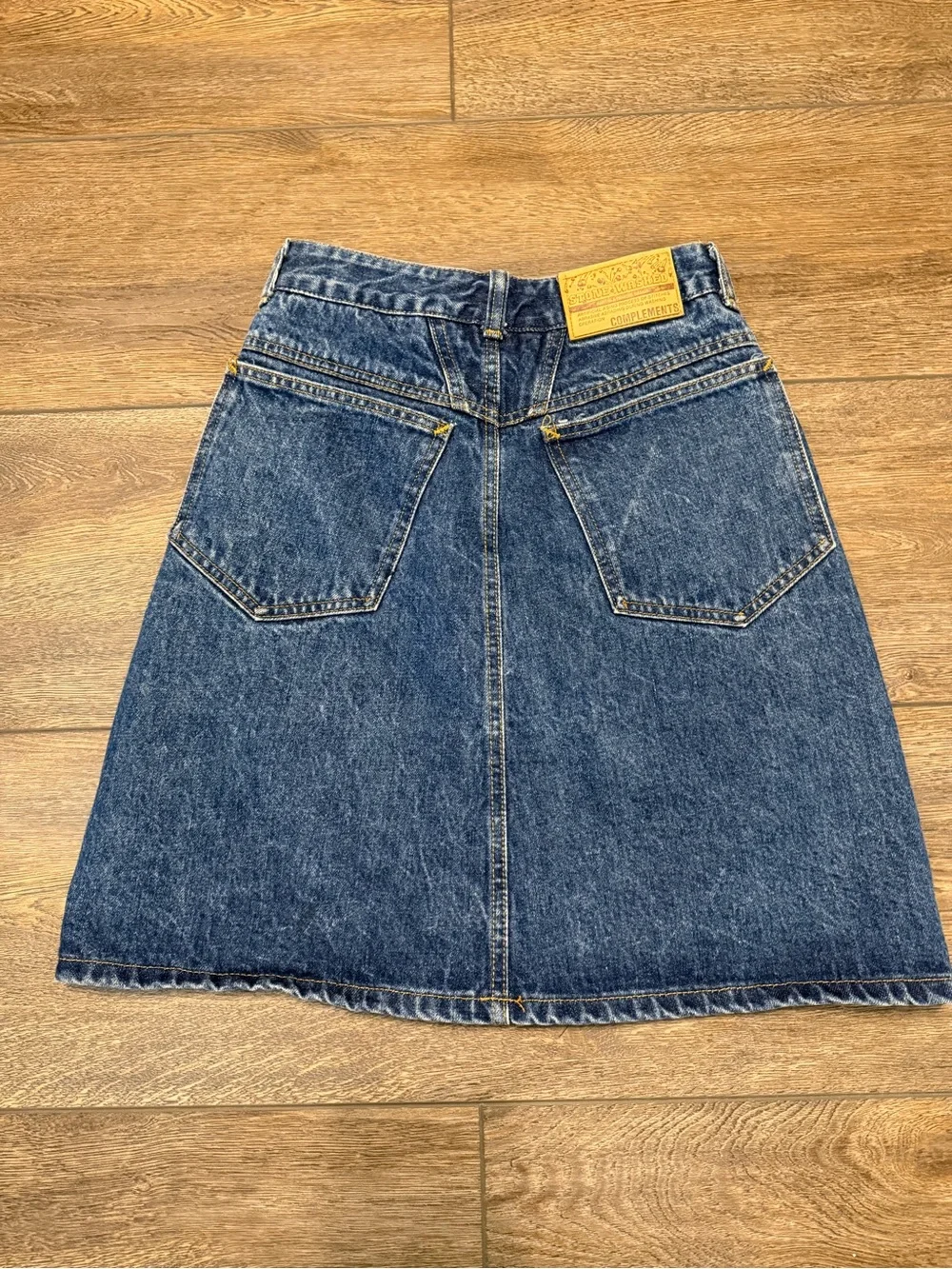 Marithe Francois Girbaud Dark Indigo Denim A-Line Skirt